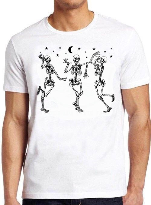 Dancing Skeleton Black Art Unisex T-Shirt