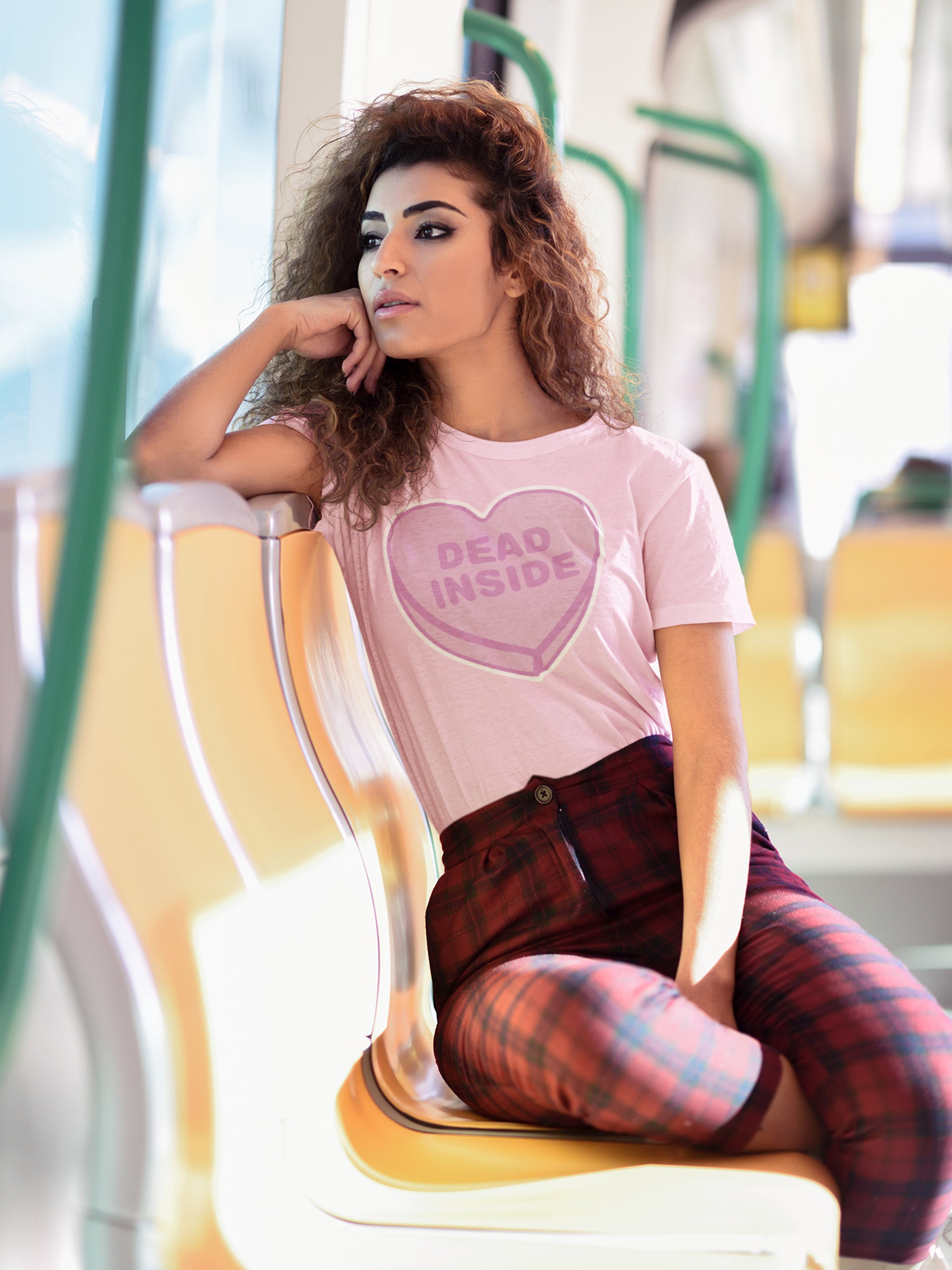 Dead Inside Valentines Single Day Heart Candy Cute Retro Unisex T-Shirt