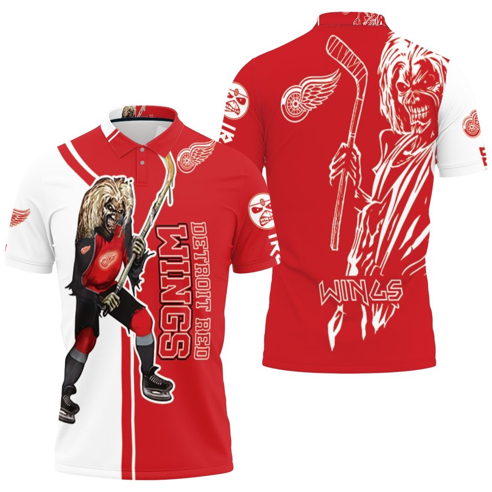 Detroit Red Wings And Zombie For Fans Polo Shirt All Over Print Shirt 3d T-shirt