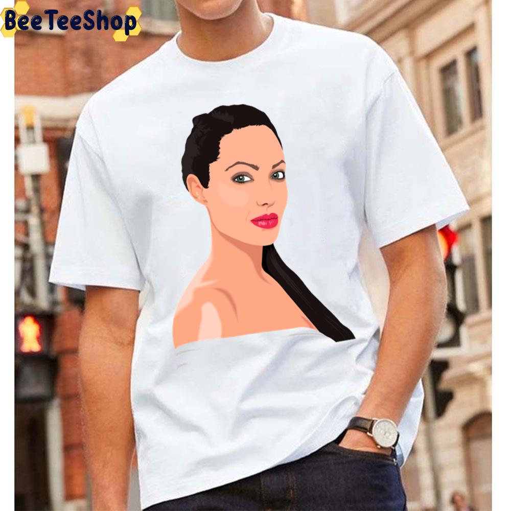 Digital Art Angelina Jolie Unisex T-Shirt