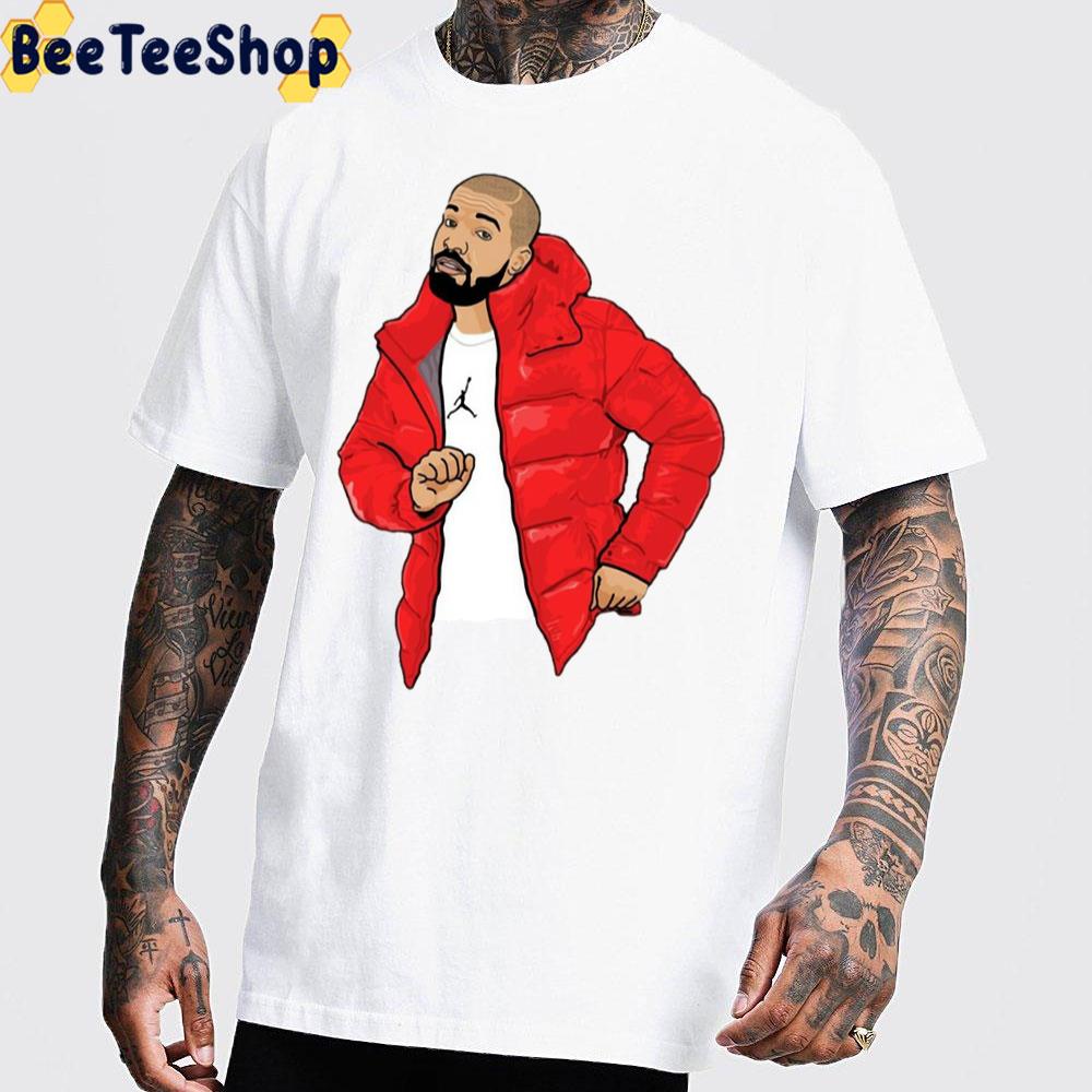 Digital Drake Wearing A Red Coat Rapper Unisex T-Shirt