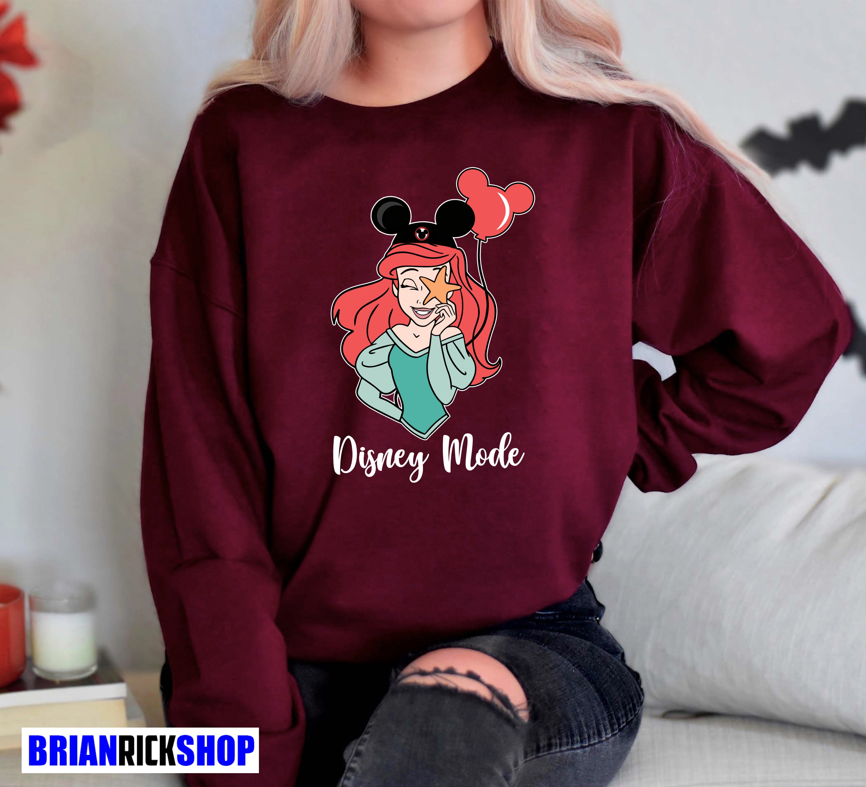 Disney Mode Ariel Mermaid Princess Unisex Sweatshirt