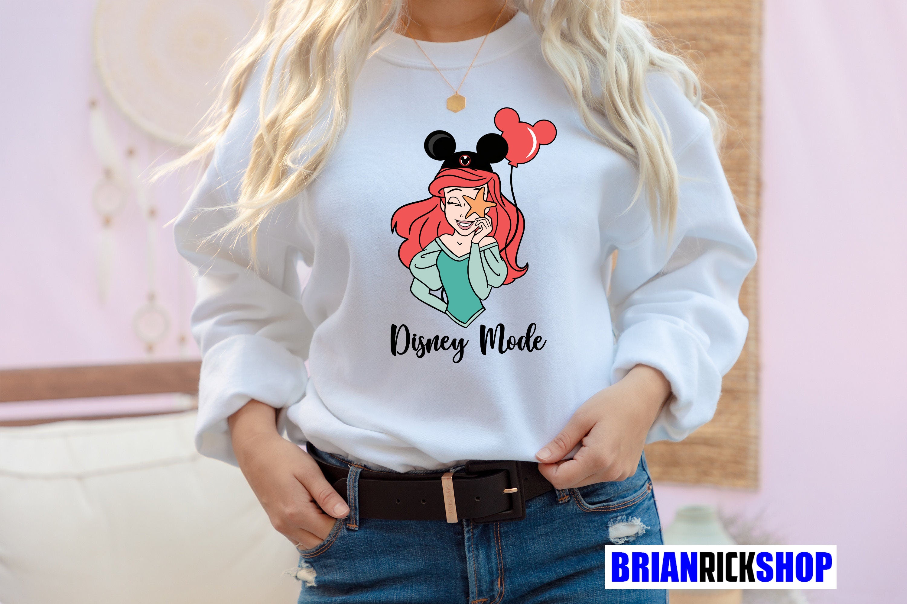 Disney Mode Ariel Mermaid Princess Unisex Sweatshirt