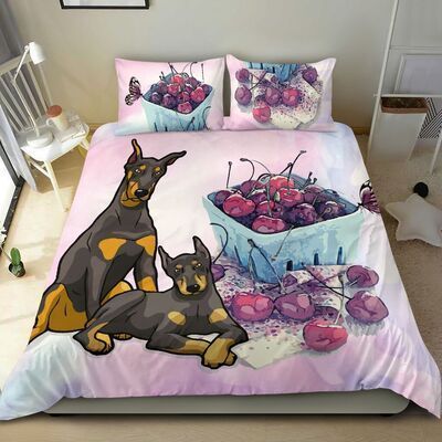 Doberman Cherry Cotton Bedding Sets