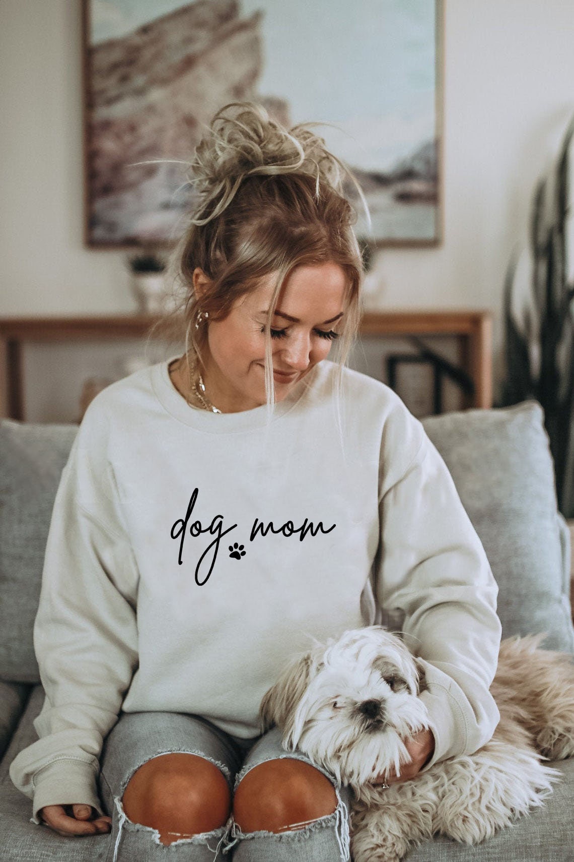 Dog Mom Dog Lover Unisex Sweatshirt