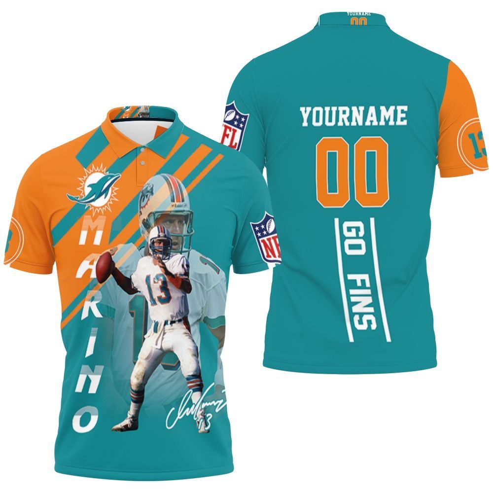 Dolphins Dan Marino 3d Personalized Polo Shirt All Over Print Shirt 3d T-shirt