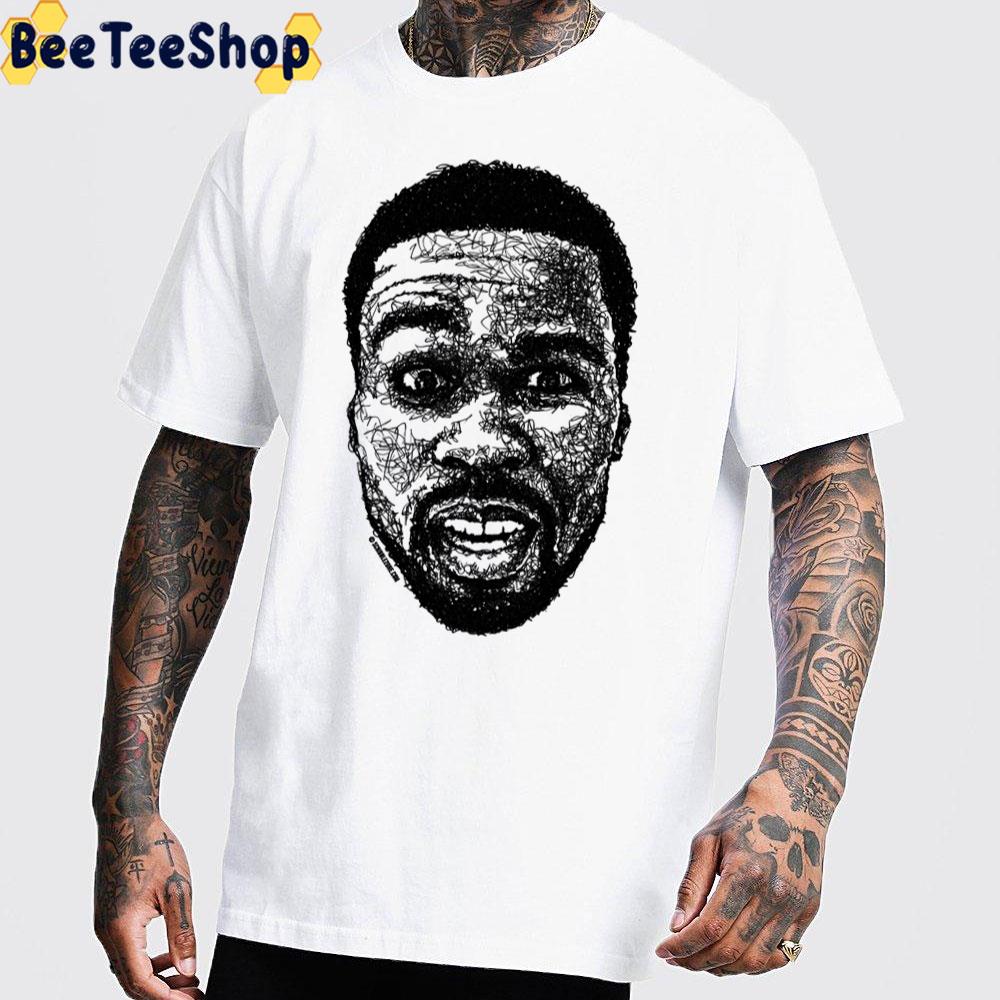 Draw Black Ink Art 50 Cent Rapper Unisex T-Shirt