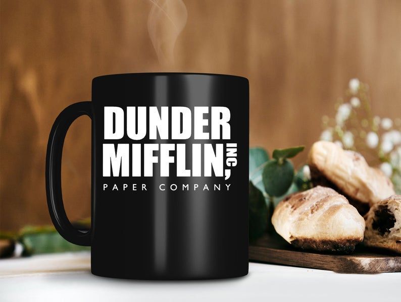 Dunder Mifflin Inc Paper Mug The Office Tv Series Mug Premium Sublime Ceramic Coffee Mug Black