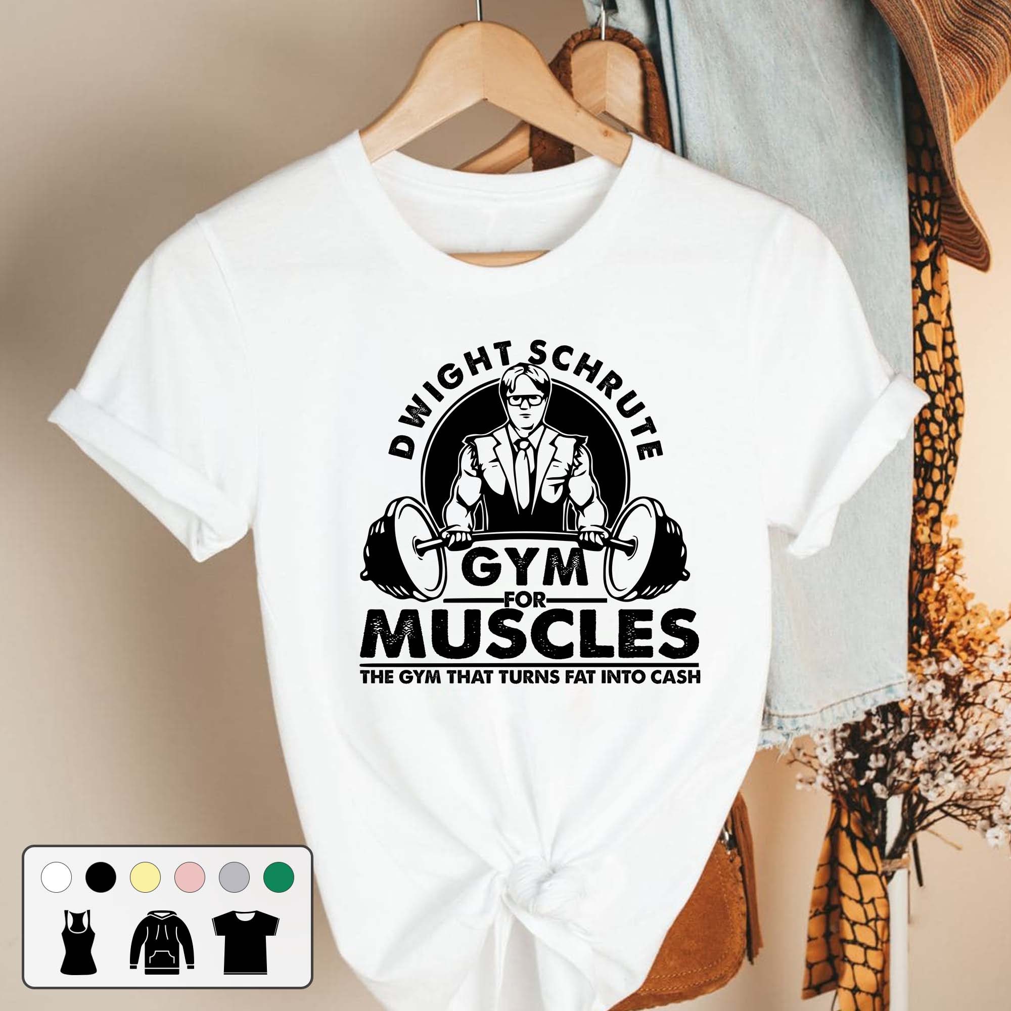 Dwight Schrute Gym For Muscles Vintage Unisex T-Shirt