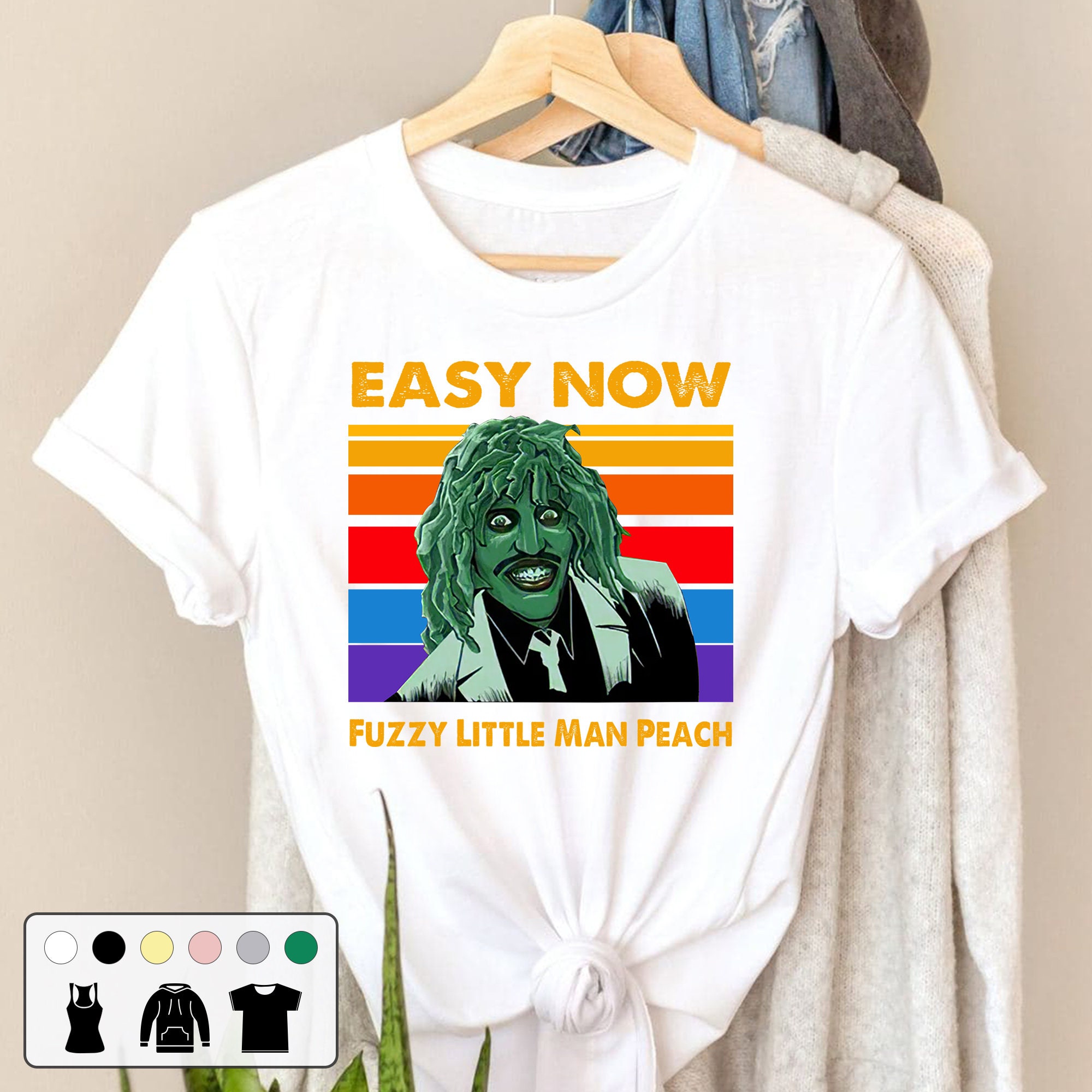 Easy Now Fuzzy Little Man Peach Vintage Retro Unisex T-Shirt