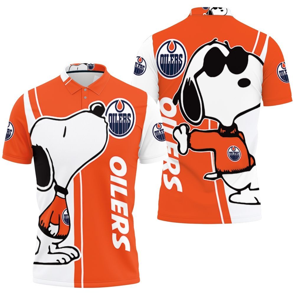 Edmonton Oilers Snoopy Lover 3d Printed Polo Shirt All Over Print Shirt 3d T-shirt