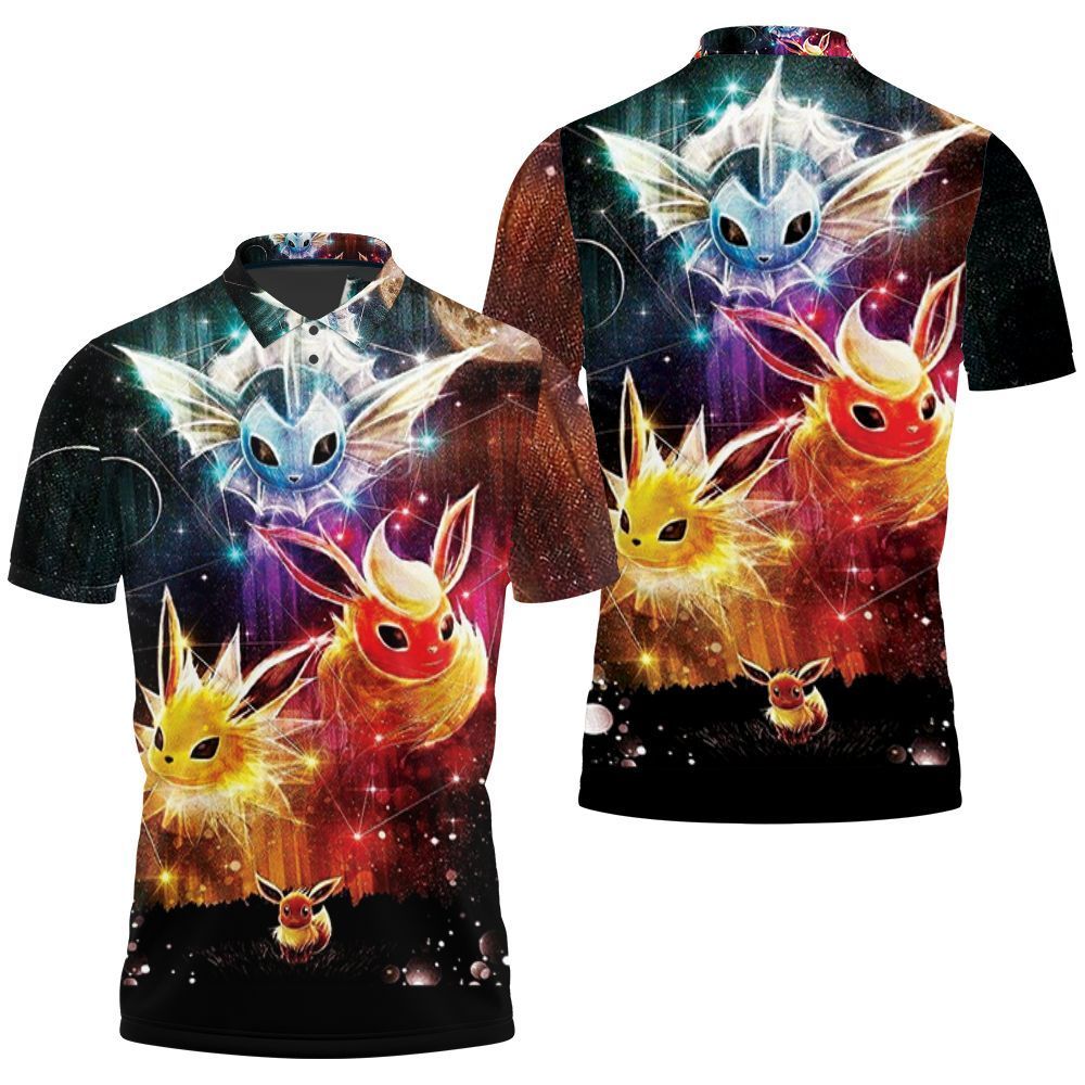 Eevee Jolteon Flareon Vaporeon 3d Polo Shirt Jersey All Over Print Shirt 3d T-shirt