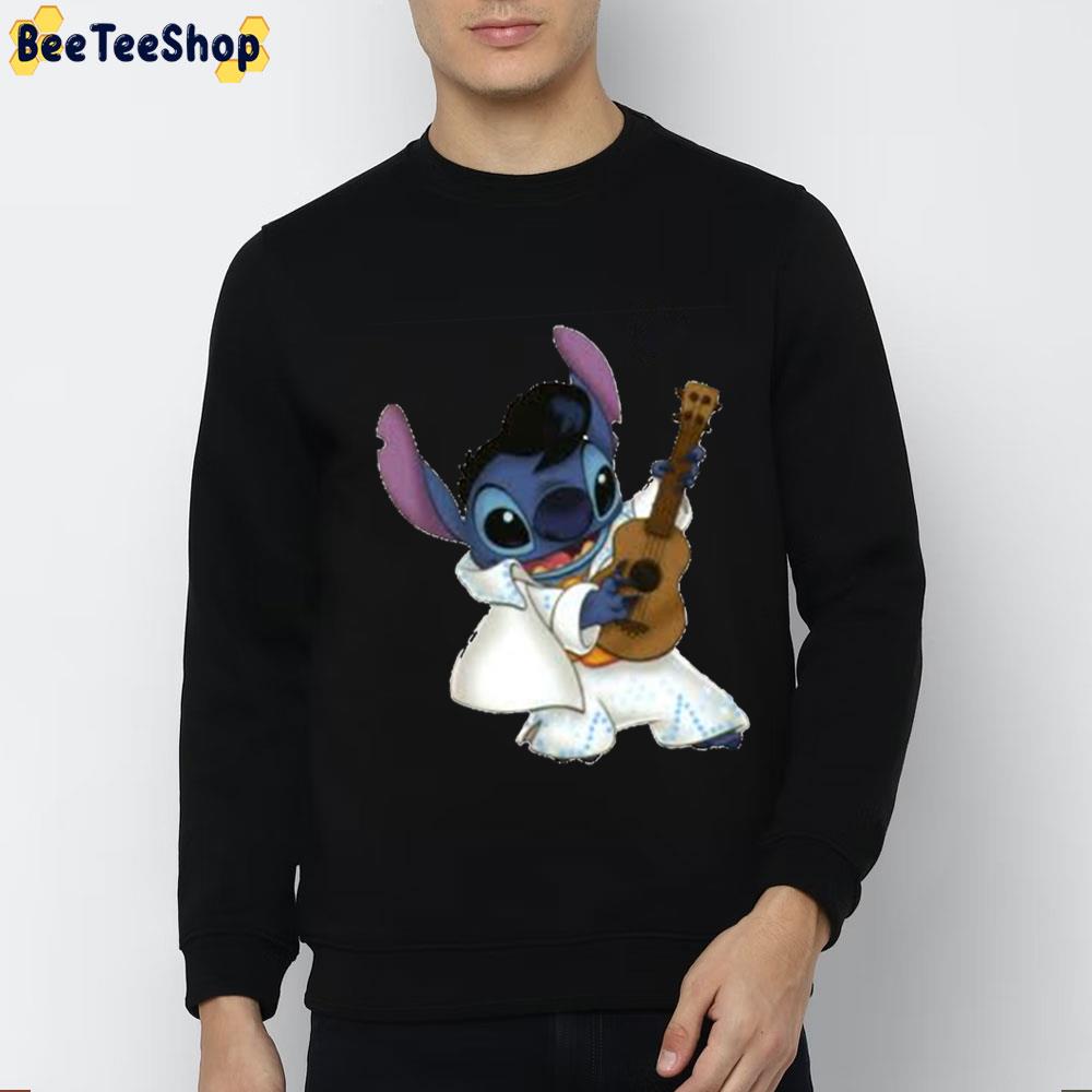 Elvis Stitch Playing Guiter Art Unisex T-Shirt