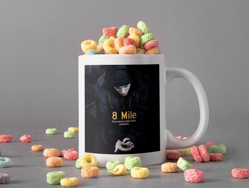 Eminem 8 Mile Every Moment Is Another Chance Mug Slim Shady Mug 8 Mile Movie Mug Premium Sublime Ceramic Coffee Mug White