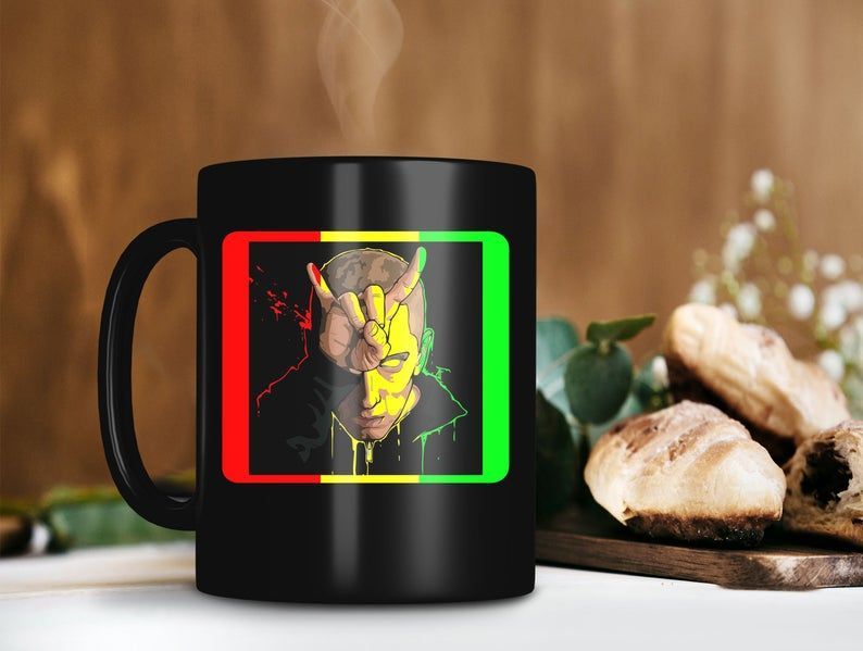 Eminem Devil Horn Killshot Mug Marshall Bruce Mathers Iii Mug Slim Shady Mug Hip Hop Legend Mug Premium Sublime Ceramic Coffee Mug Black