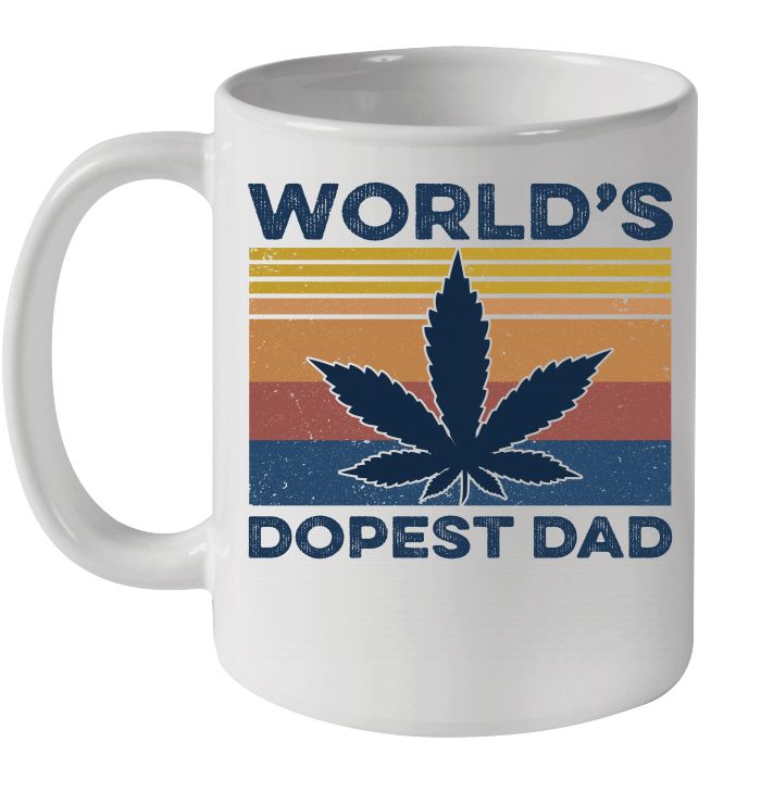 Father’s Day World’s Dopest Dad Vintage Premium Sublime Ceramic Coffee Mug White