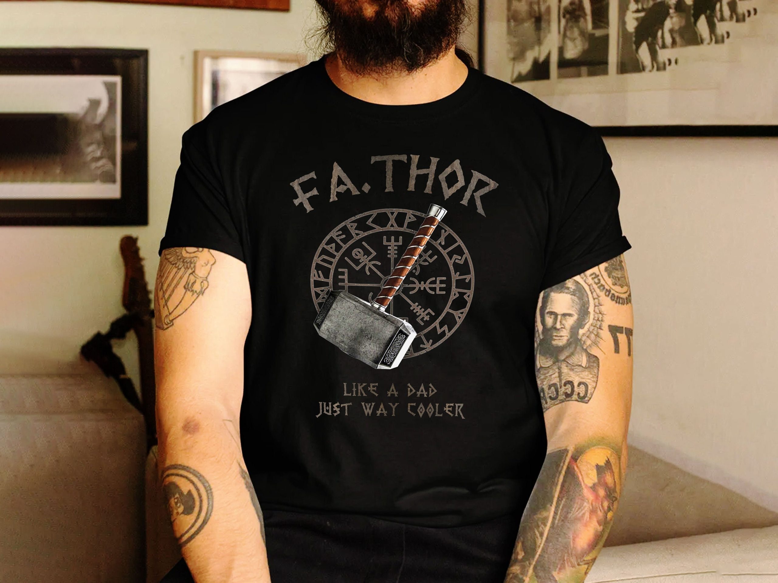 Fathor Definition Viking Superhero Like A Dad Father's Day Unisex T-Shirt