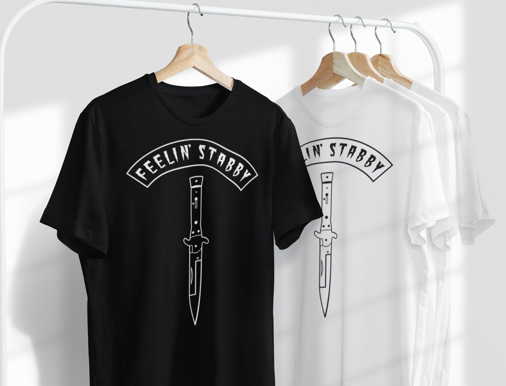 Feelin’ Stabby Goth Knife Fight Unisex T-Shirt