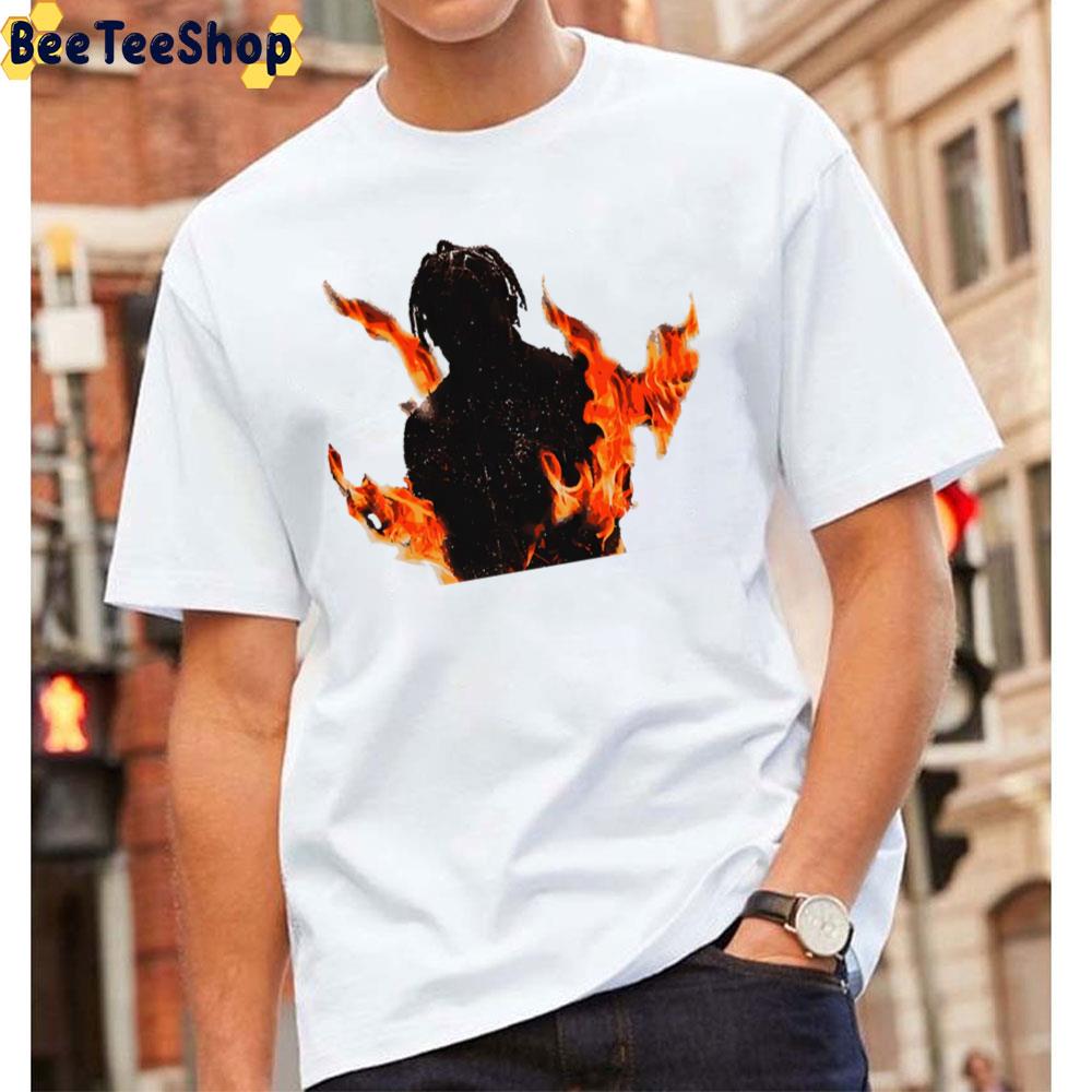 Fire Black Art Travis Scott Rapper Unisex T-Shirt