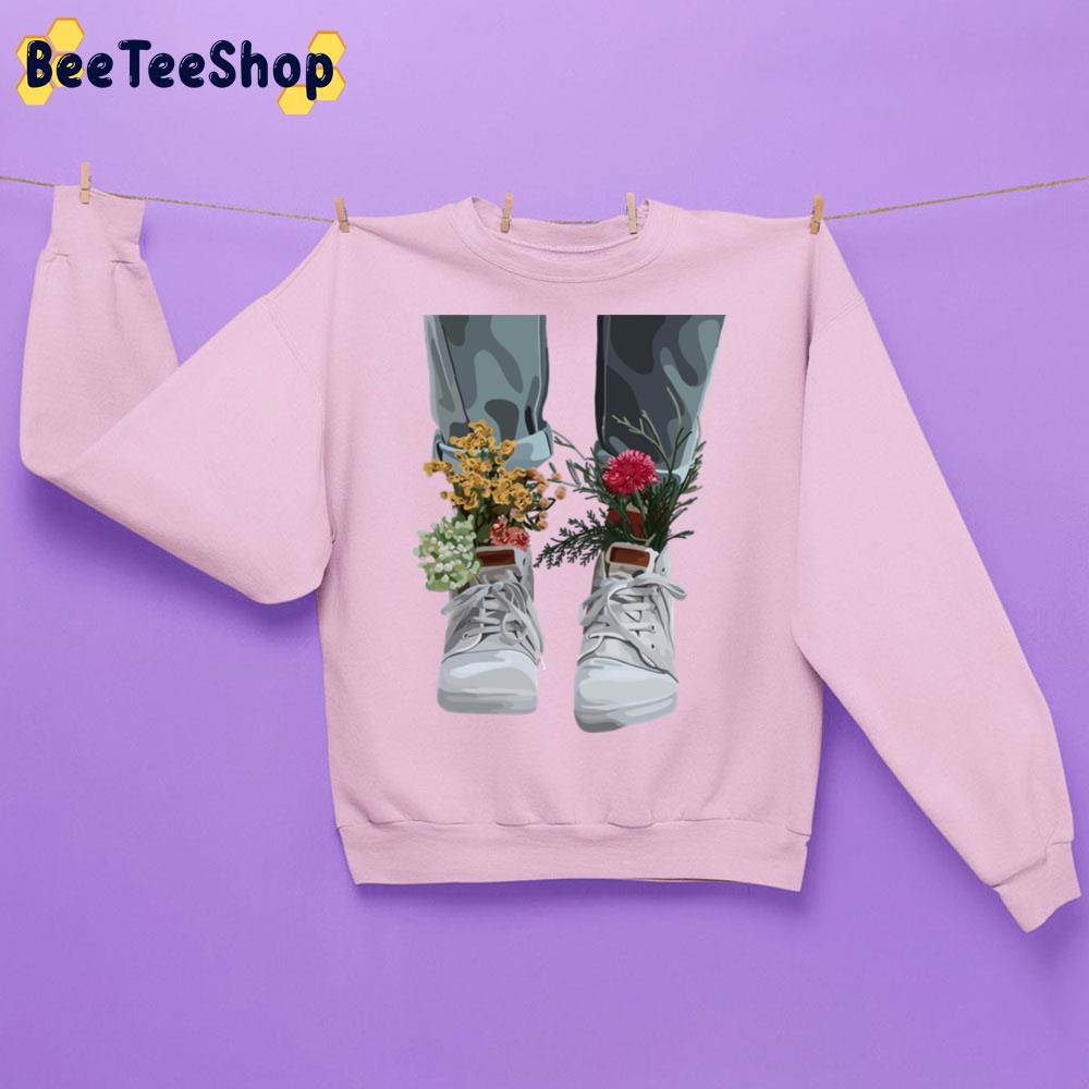 Flower Shoes Converse Unisex Sweatshirt