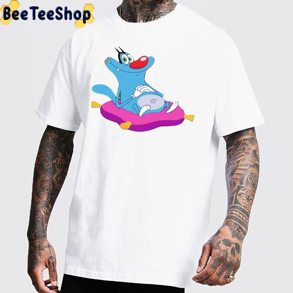 Funny Oggy Flying Oggy And The Cockroaches Unisex T-Shirt - Beeteeshop