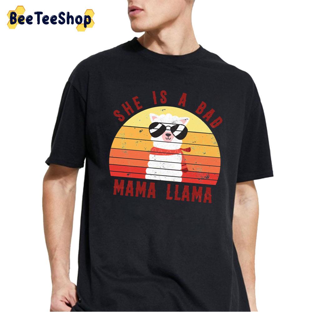 Funny Tee She Is Bad Mama Llama Unisex T-Shirt