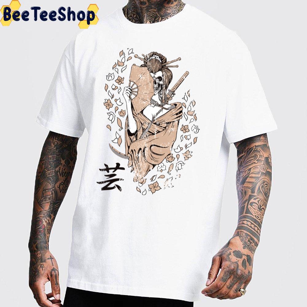 Geisha Sister Skull Unisex T-Shirt