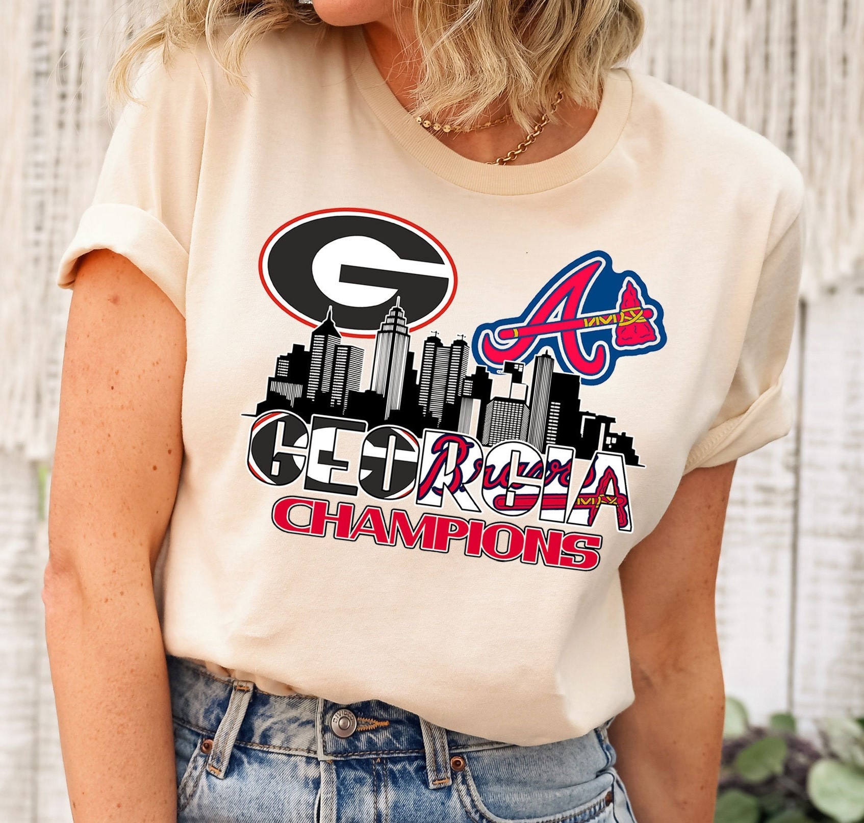 Georgia Champions Bulldogs National Champs University Football Unisex T-Shirt