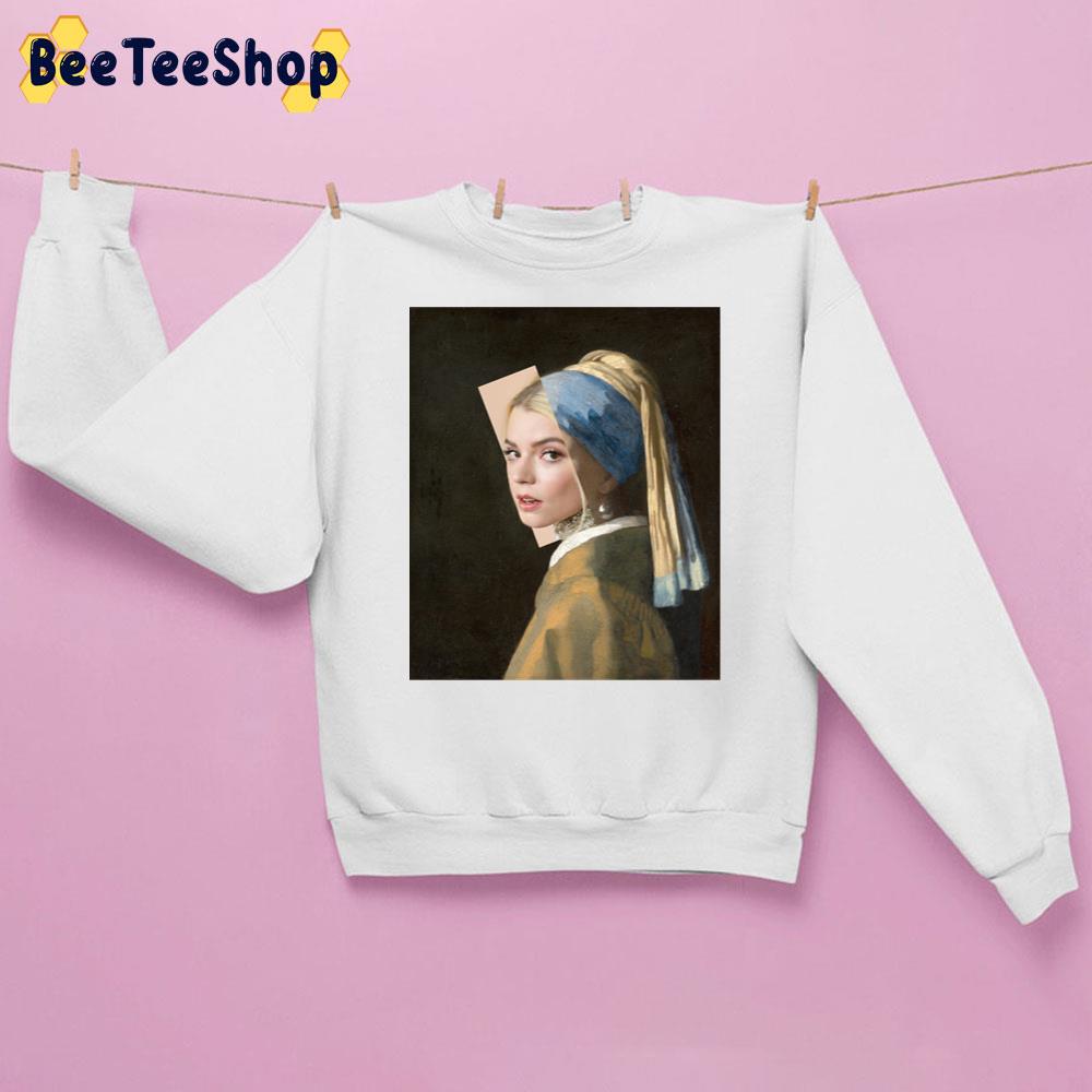 Girl With A Pearl Earring Anya Taylor Joy Art Unisex Sweatshirt