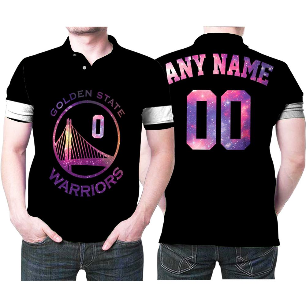 Golden State Warriors Nba Basketball Team Iridescent Black 3d Designed Allover Custom Gift For Warriors Fans Polo Shirt