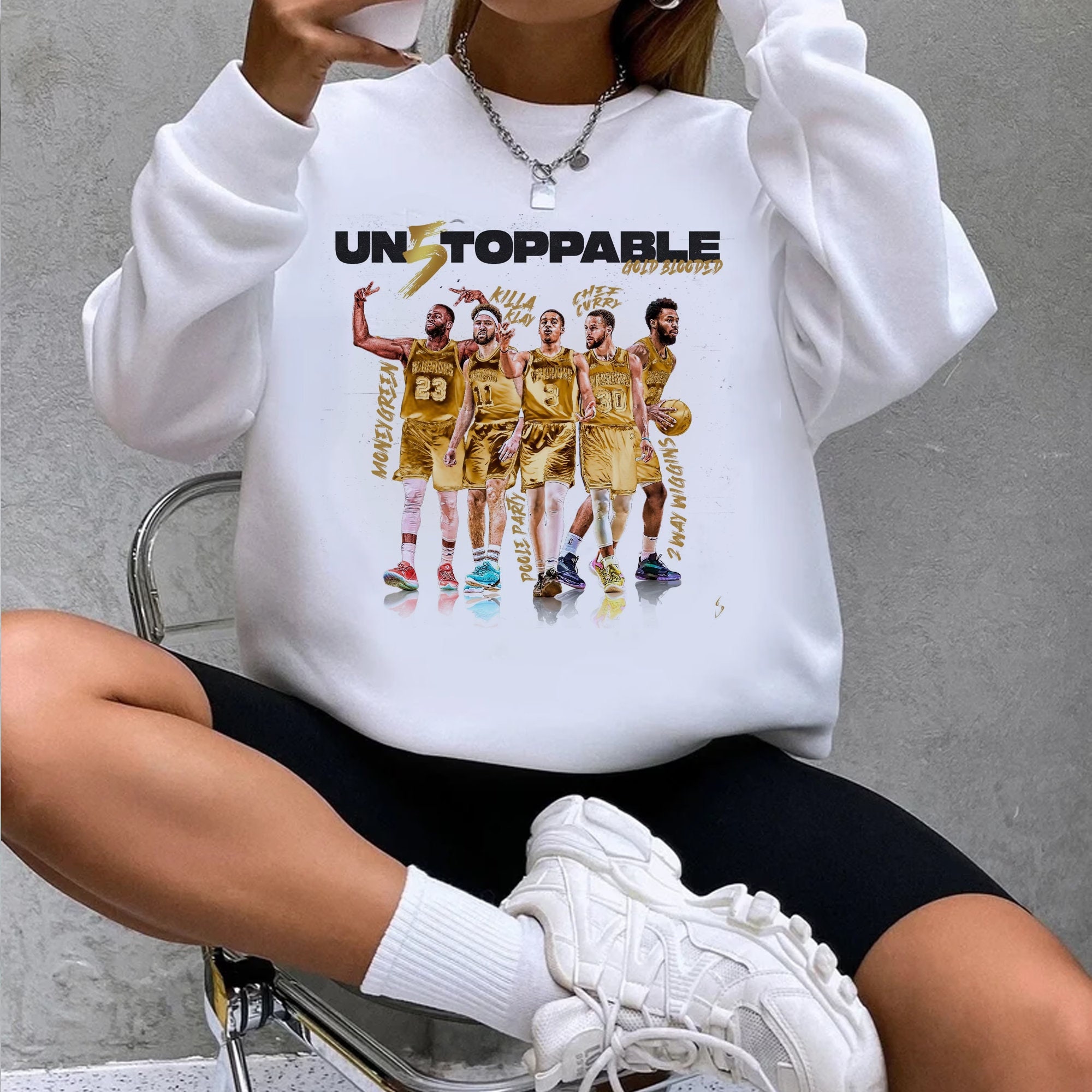 Golden State Warriors Players 2022 Nba Playoffs Unstoppable Gold Blooded Basketball Unisex Sweatshirt