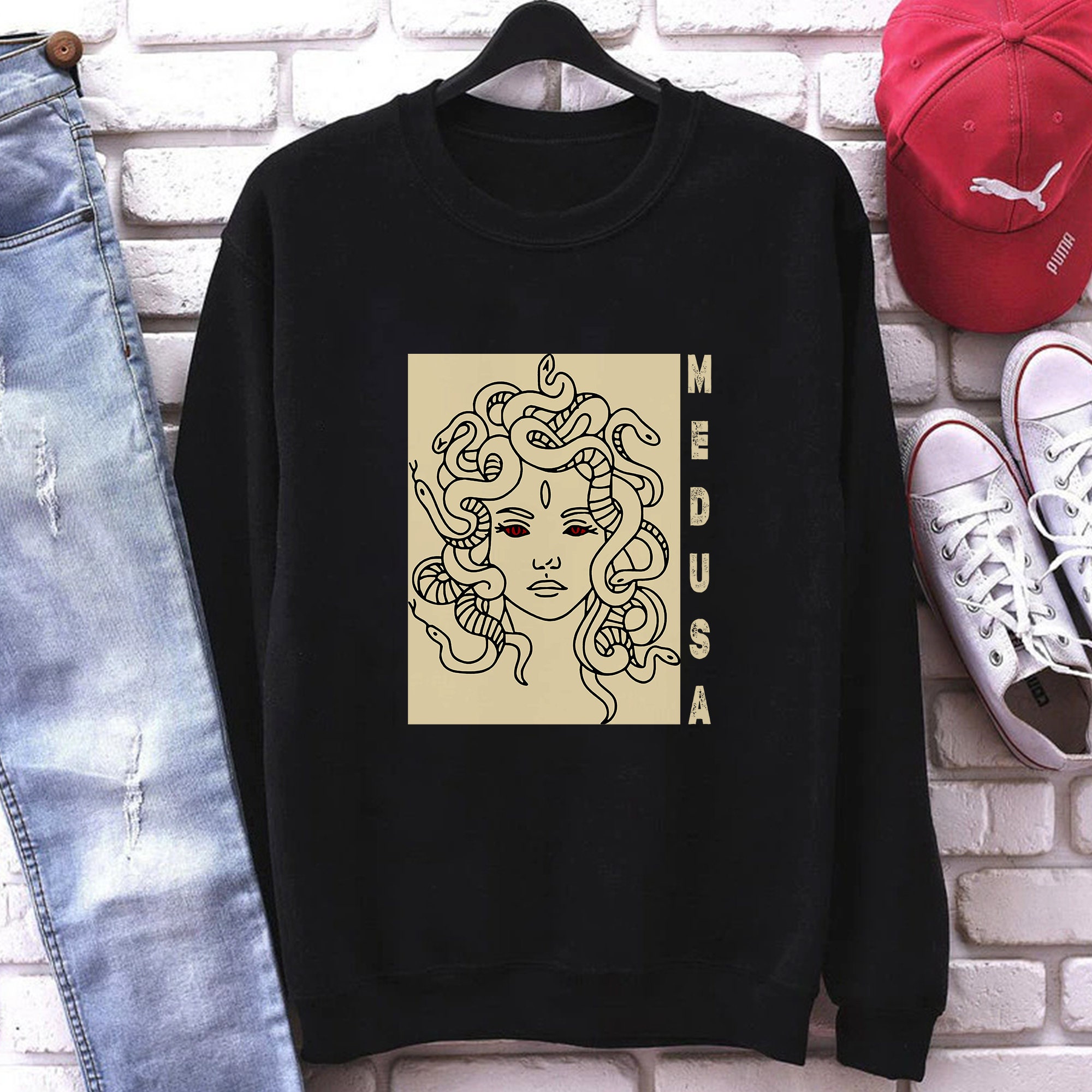 Gorgona Medusa Vintage Art Unisex Sweatshirt