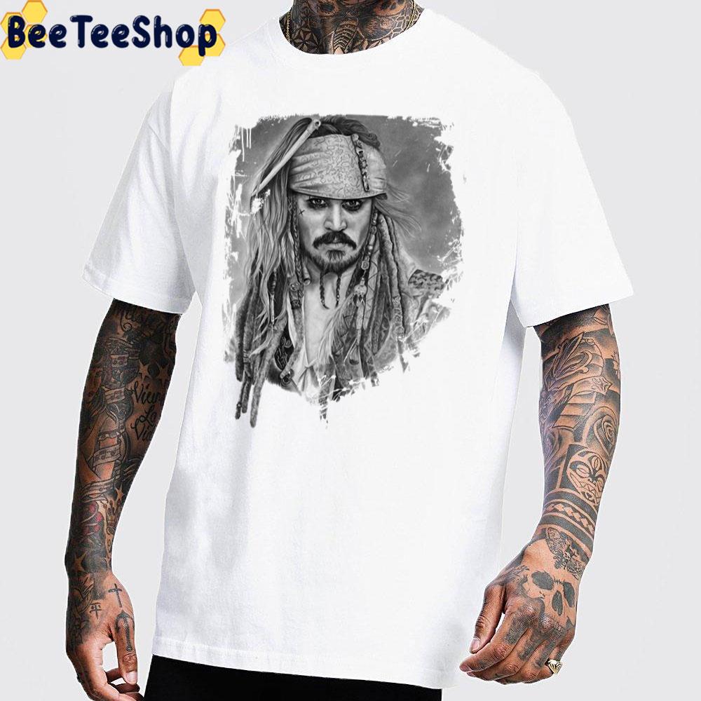 Graphite Drawing Pirates Of The Caribbean Unisex T-Shirt