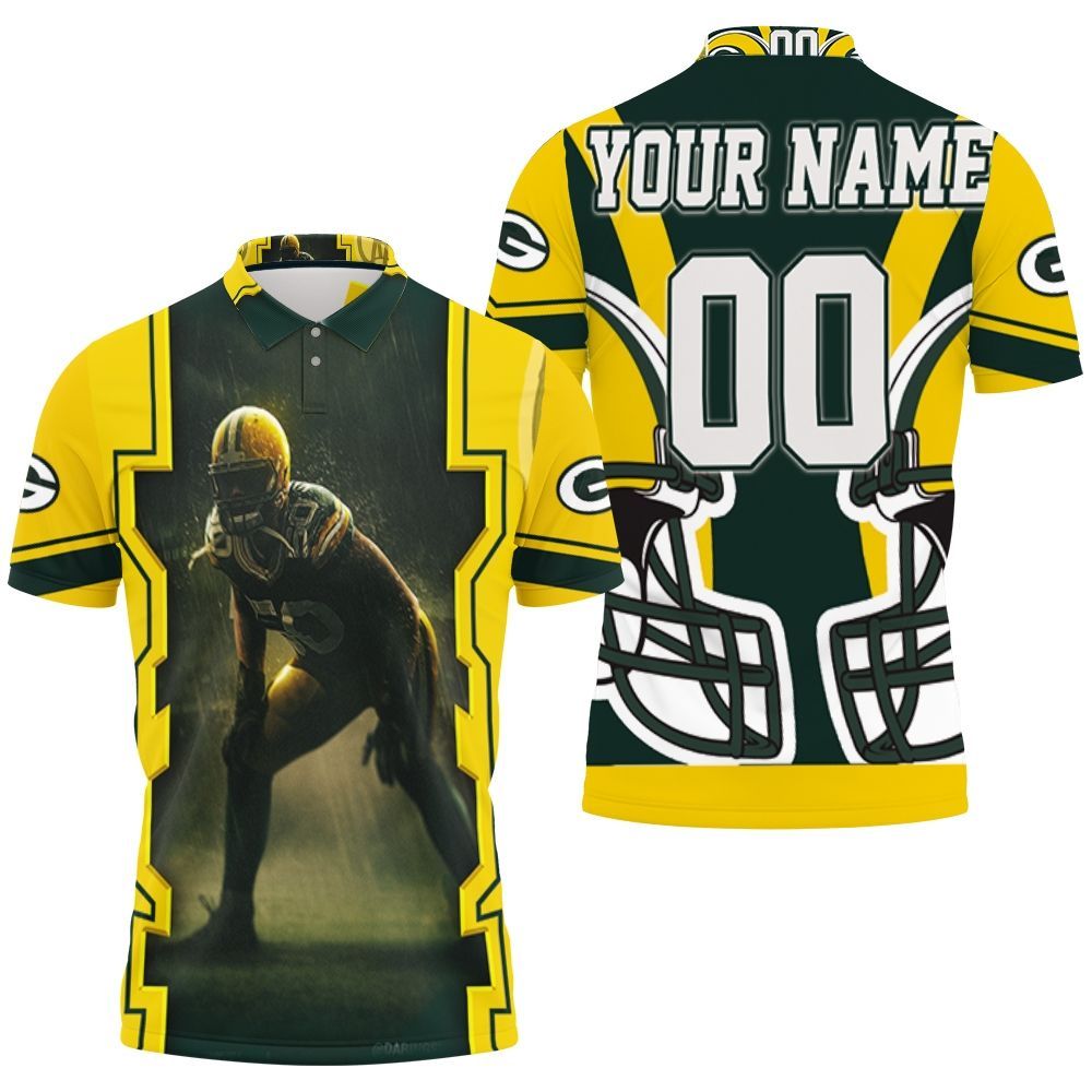 Green Bay Packers A. J. Hawk 50 For Fans Personalized Polo Shirt All Over Print Shirt 3d T-shirt