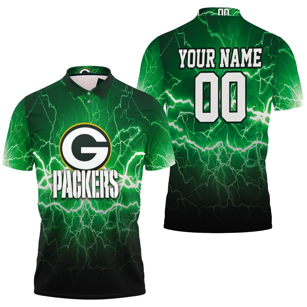 Green Bay Packers Lightning Green 3d Personalized Polo Shirt All Over Print Shirt 3d T-shirt