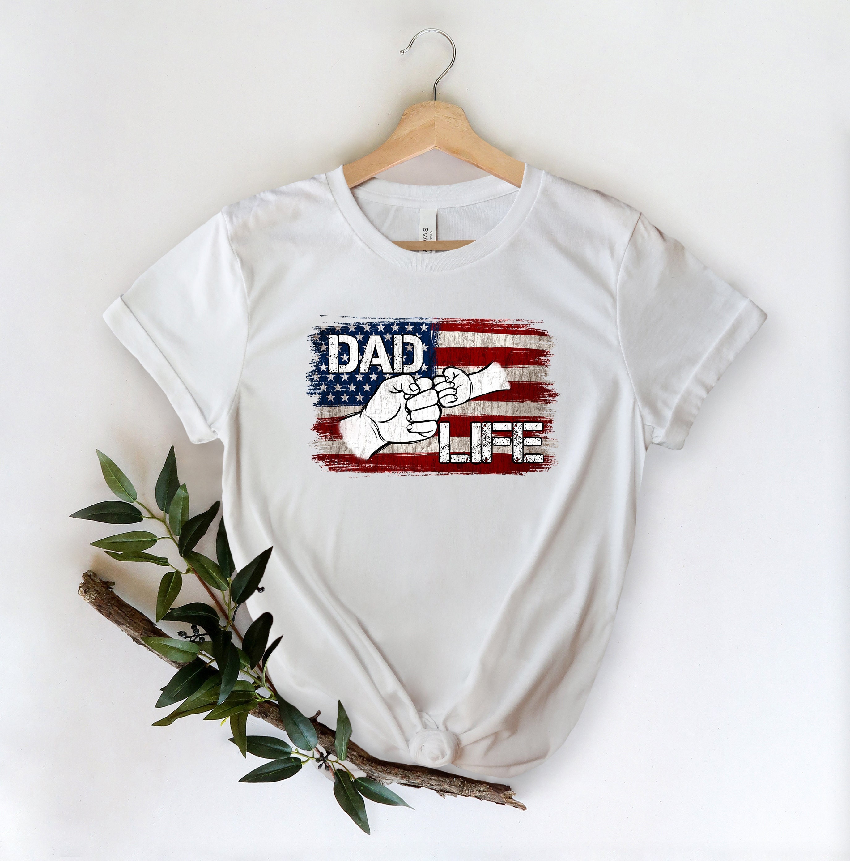 Grunge Art Dad Life American Flag Father’s Day Unisex T-Shirt