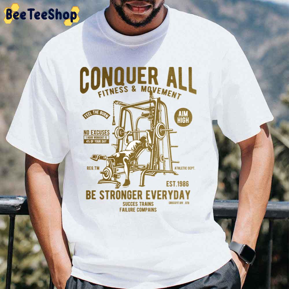 Gym Fitness Power Lifting Conquer Unisex T-Shirt