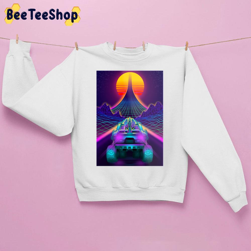 Halo Ring Quot Outrun Retrowave Warthog Quot Game Unisex Sweatshirt