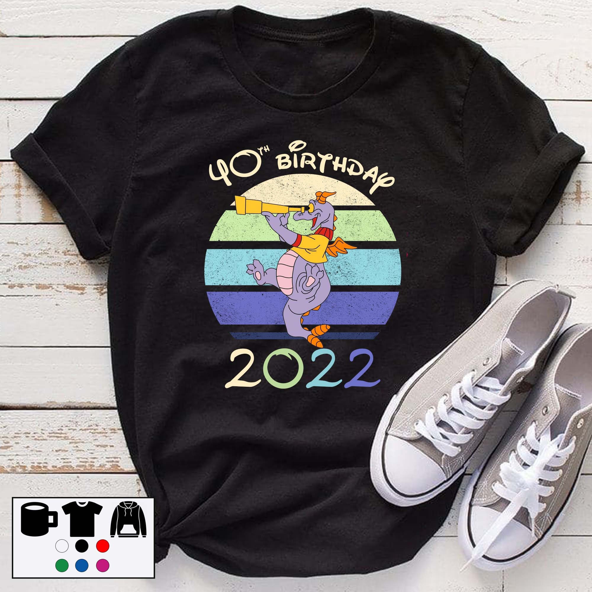 Happy 40th Birthday Figment Disney Unisex T-Shirt