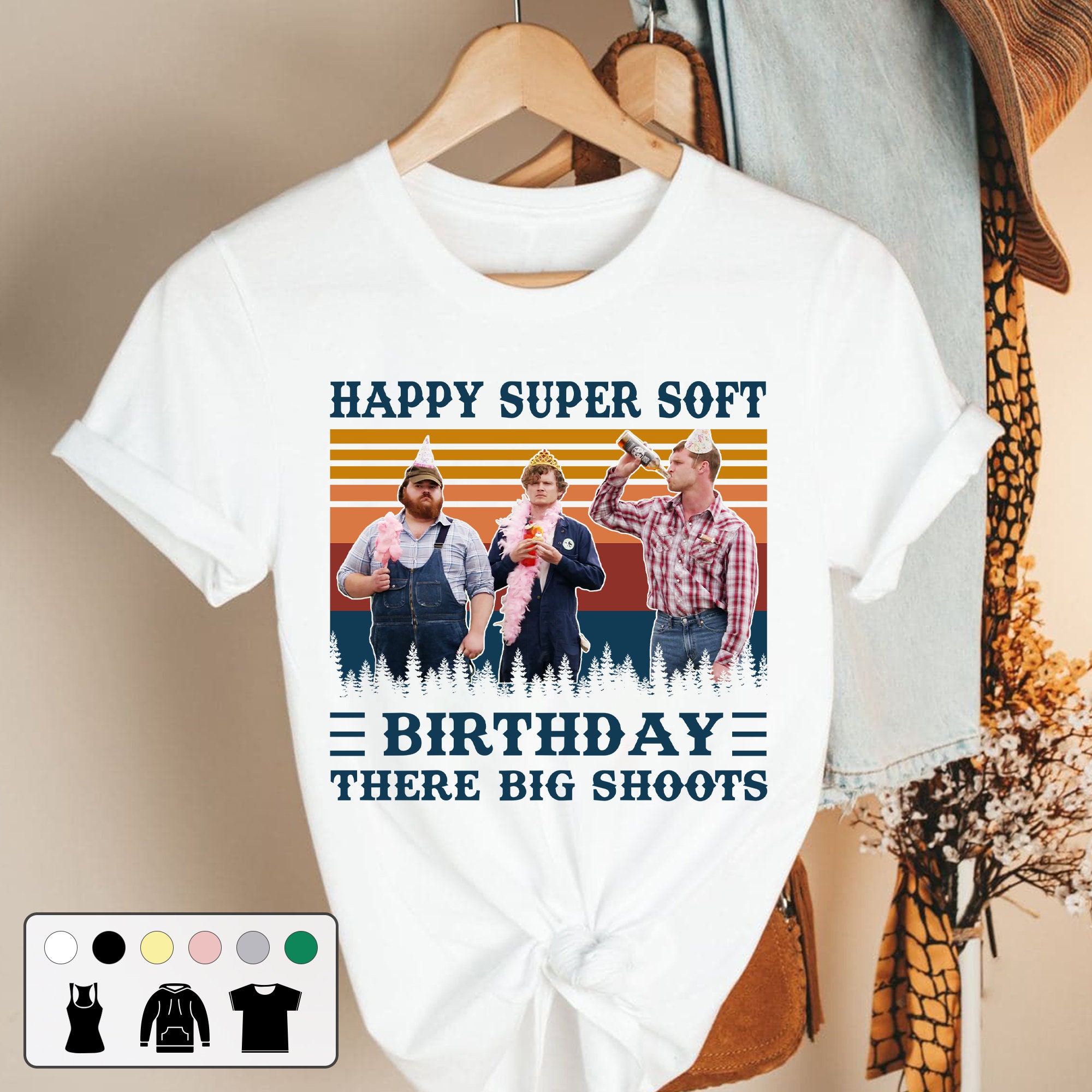 Happy Super Soft Birthday There Big Shoots Vintage Unisex T-Shirt