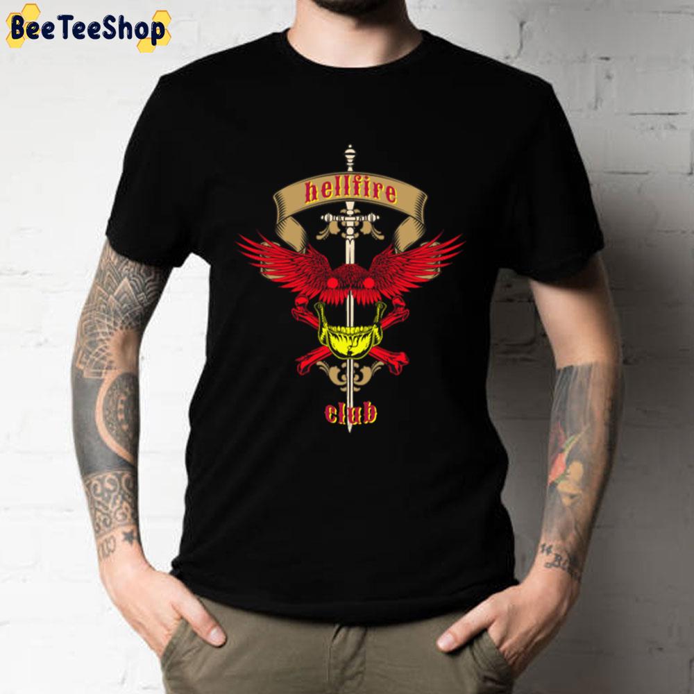 Hellfire Club Wings Skeleton Art Stranger Things 4 Movie Unisex T-Shirt