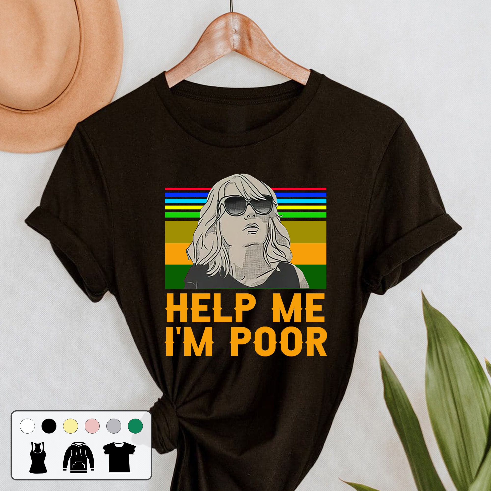 Help Me I’m Poor Vintage Retro Unisex T-Shirt