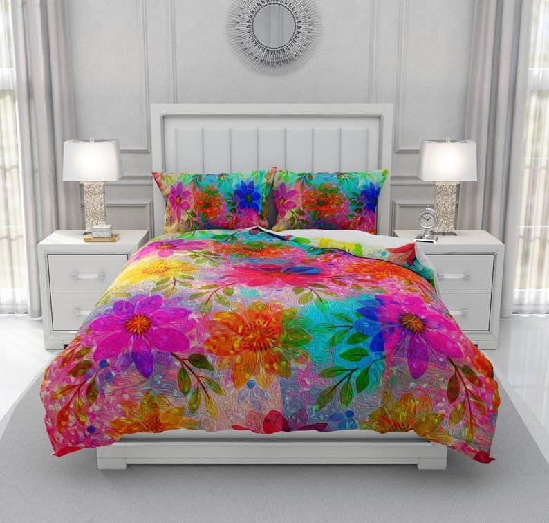 Hippie Floral Cotton Bedding Setswkle9 