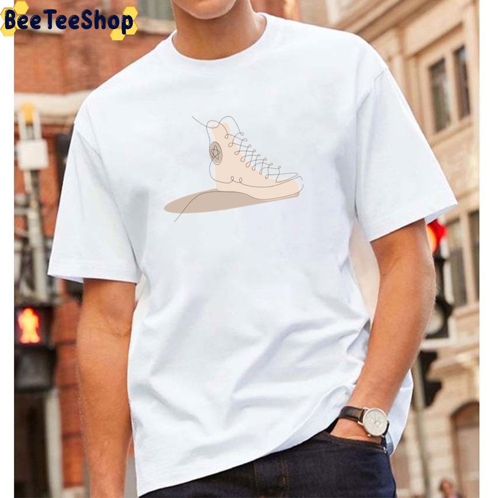 Hitop Line Art Converse Shoes Unisex T-Shirt