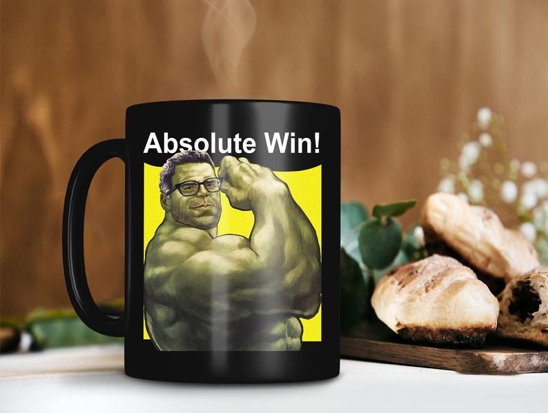 Hulk Absolute Win Mug Superheroes Marvel Mug Avengers Endgame Mug Infinity War Premium Sublime Ceramic Coffee Mug Black