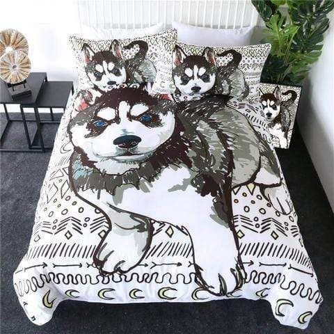 Husky Drawing Cotton Bedding Sets