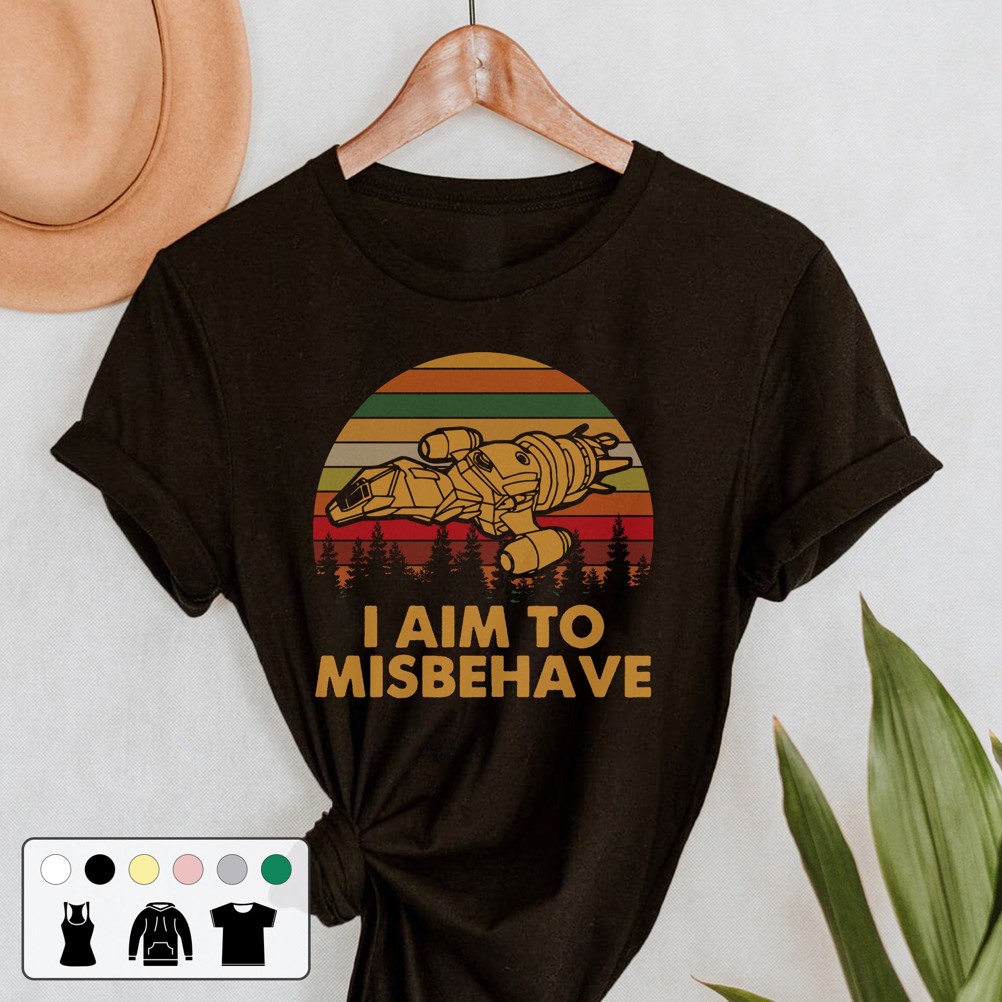 I Aim To Misbehave Serenity Vintage Unisex T-Shirt
