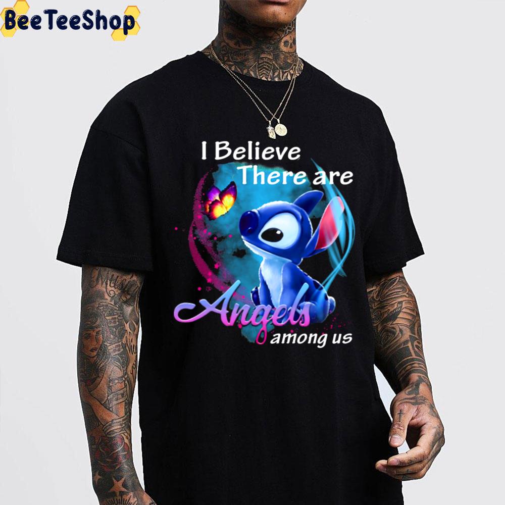 I Believe There Are Angels Among Us Stitch Unisex T-Shirt