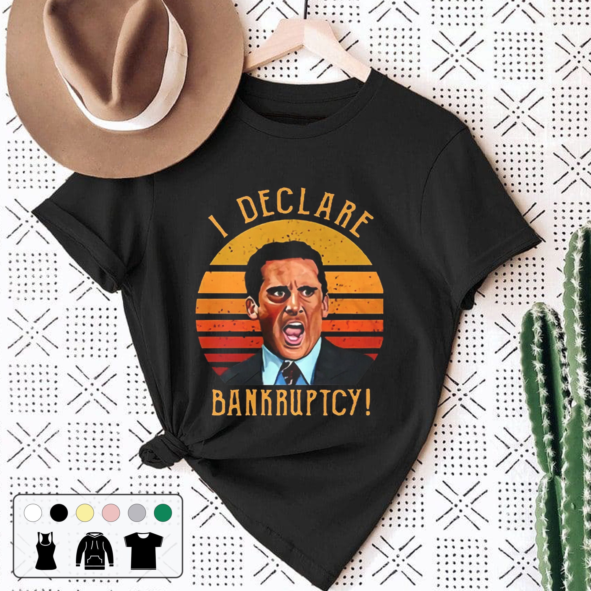 I Declare Bankruptcy Sunset Vintage Unisex T-Shirt