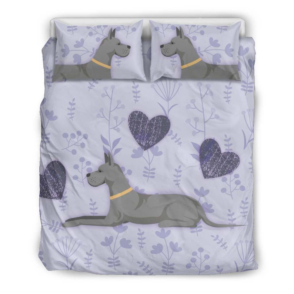 I Love Great Danes Cotton Bedding Sets